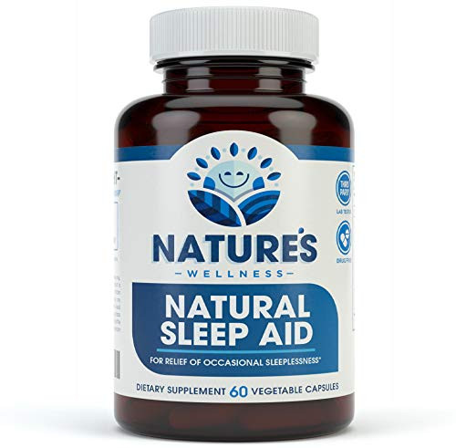 Premium Natural Sleep Aid for Adults - Effective Relief - Non Habit Forming - Wake Up Feeling Refreshed - Proprietary Blend with Melatonin, Tryptopha