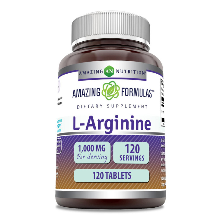 Amazing Formulas L-Arginine Supplement | 1000 Mg Per Serving | Tablets | Amino Acid Supplement for Women & Men | Non-GMO | Gluten Free | Made in USA