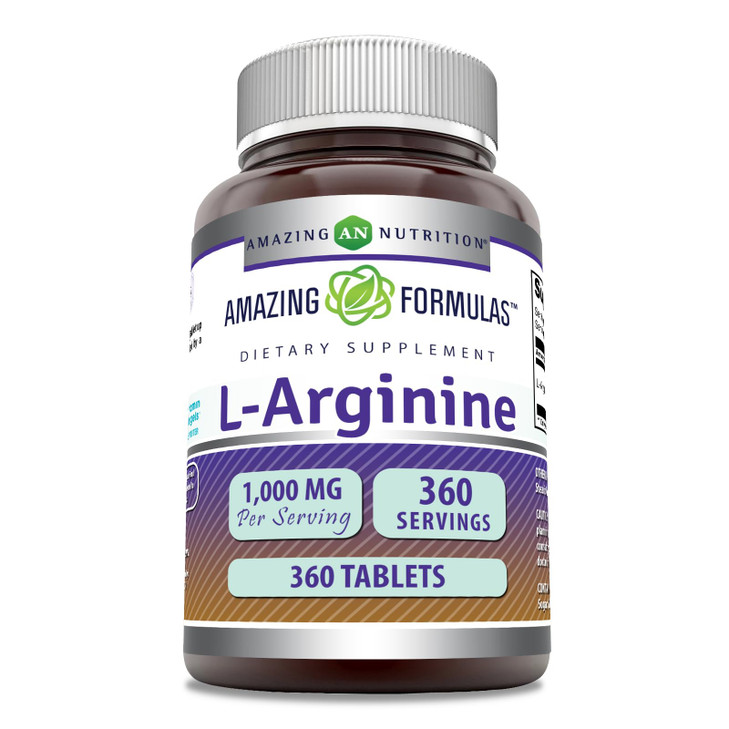 Amazing Formulas L-Arginine Supplement | 1000 Mg Per Serving | Tablets | Amino Acid Supplement for Women & Men | Non-GMO | Gluten Free | Made in USA