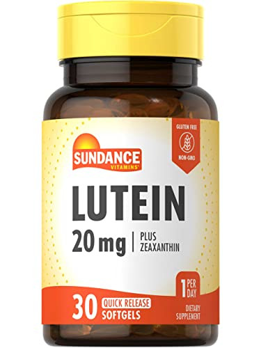 Sundance Lutein 20mg | 30 Softgels | with Zeaxanthin | Non-GMO and Gluten Free Supplement
