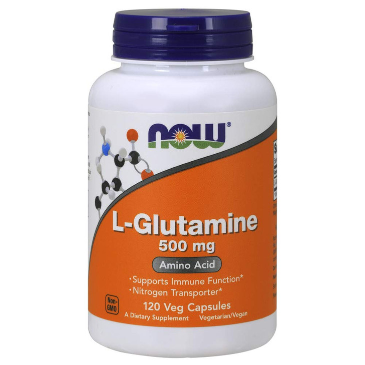 NOW Foods L-Glutamine 500mg - 120 ct (Pack of 2)
