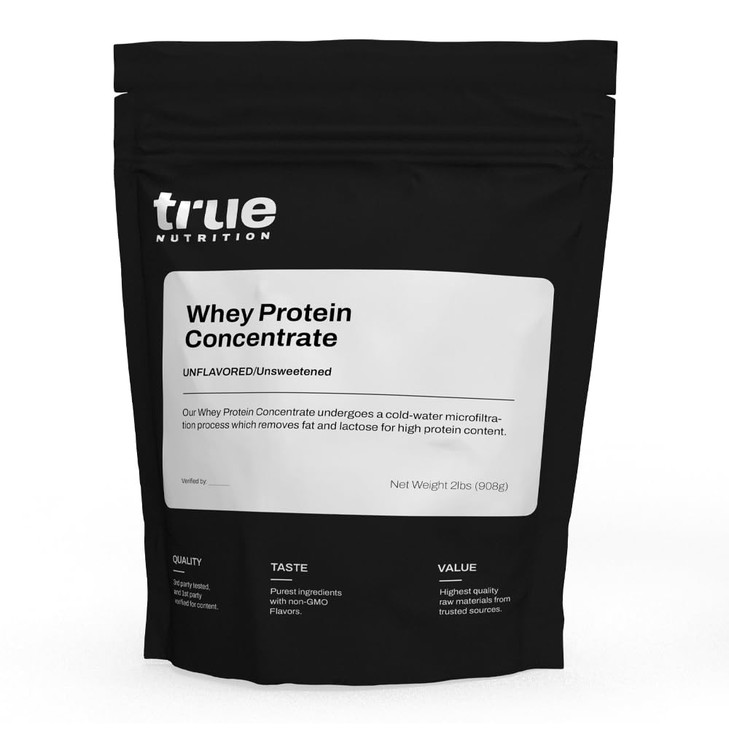 True Nutrition - Whey Protein Concentrate - 100% Whey Protein Powder - Fast Acting Low Carb Protein Powder with Essential Amino Acids - High in Leuci