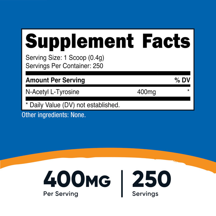 Nutricost Pure N-Acetyl L-Tyrosine (NALT) Powder 100 Grams