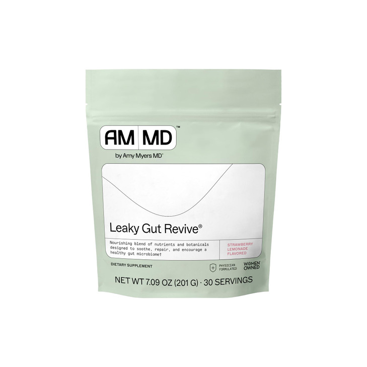 Amy Myers MD Leaky Gut Revive - Gluten-Free & Non-Dairy - Botanical Blend for Healthy Gut Support - GI Health Support with Prebiotic Fiber - Strawber