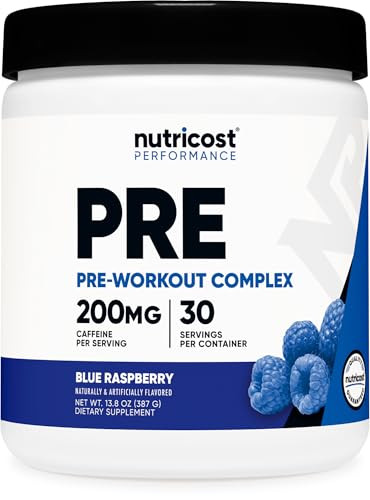 Nutricost Pre-Workout Complex Powder (30 Servings, Blue Raspberry) - Pre-Workout Supplement with Beta-Alanine, Taurine & Amino Acids
