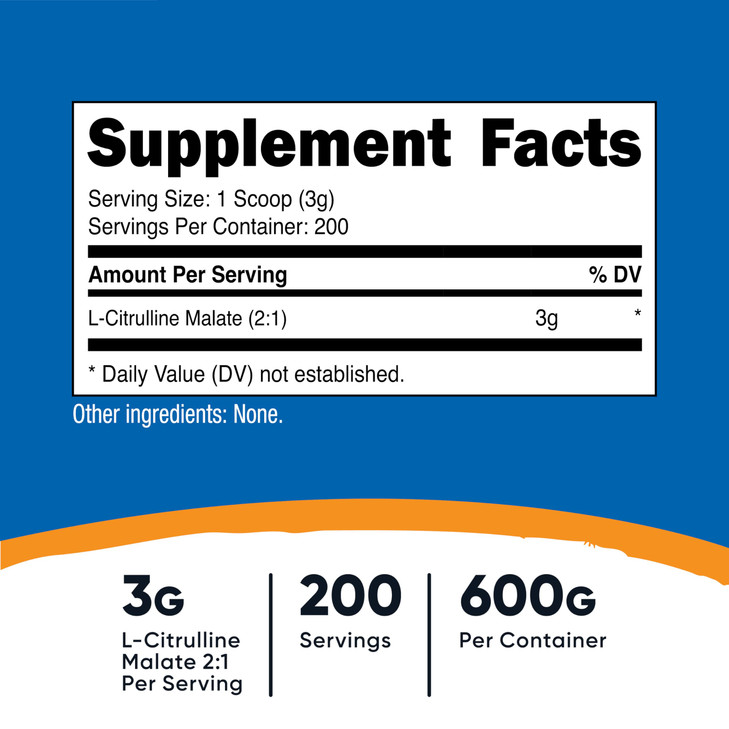 Nutricost L-Citrulline Malate (2:1) Powder (600 Grams)