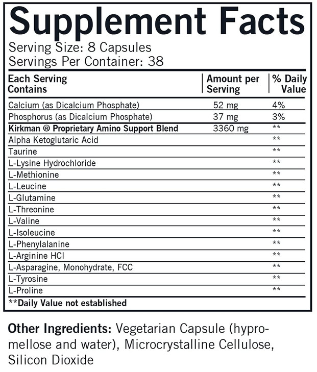 Amino Support Capsules - Hypoallergenic, 304 capsules