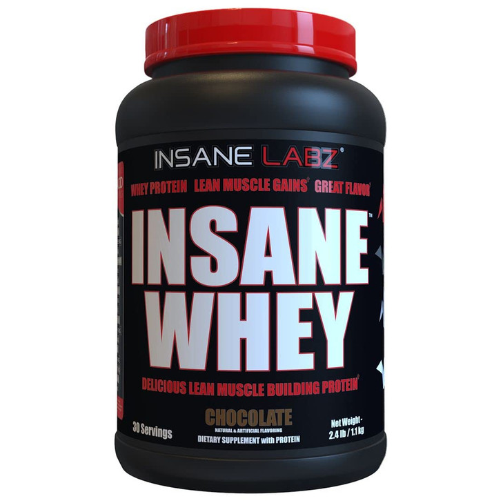 Insane Labz Insane Whey,100% Muscle Building Whey Protein, BCAA Amino Profile, Mass Gainer, Meal Replacement (Chocolate, 30 Servings)