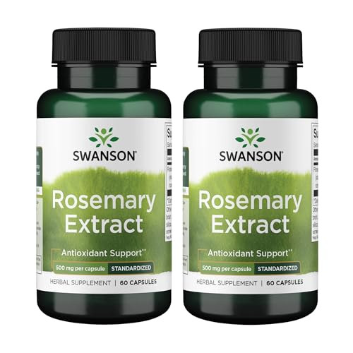 Swanson Rosemary Extract - Standardized 500 mg 60 Caps (2 Pack)