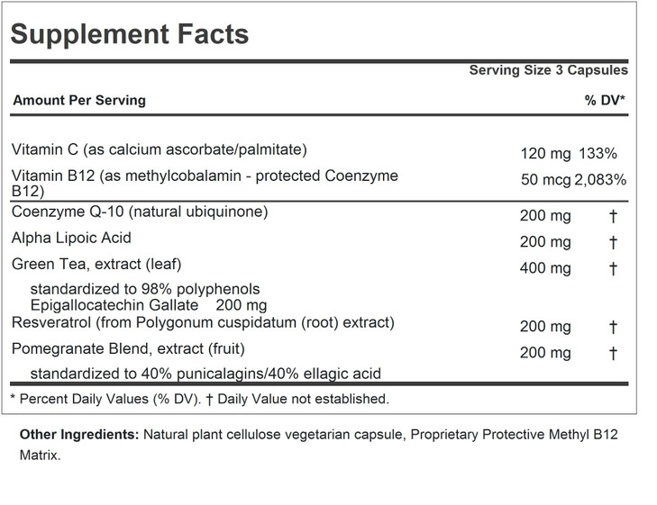 ANDREW LESSMAN Andrew's Five Favorites 500 Capsules - Provides 200mg Each of Coenzyme Q-10, Resveratrol, EGCG, Pomegranate and Alpha Lipoic Acid, Pow