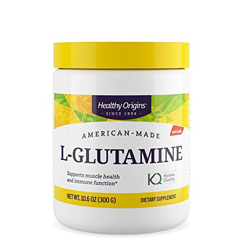 Healthy Origins L-Glutamine (American-Made, Non-GMO, Gluten Free, Muscle Support, Immune Support), 10.6 Ounce