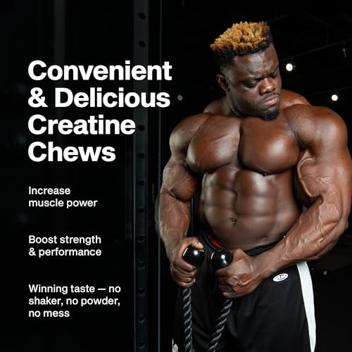 MuscleTech | Creatine Chews | Creapure Monohydrate Supplement for Muscle Recovery, Muscle Builder & Energy Boost | Pre Workout Supplement for Men & W