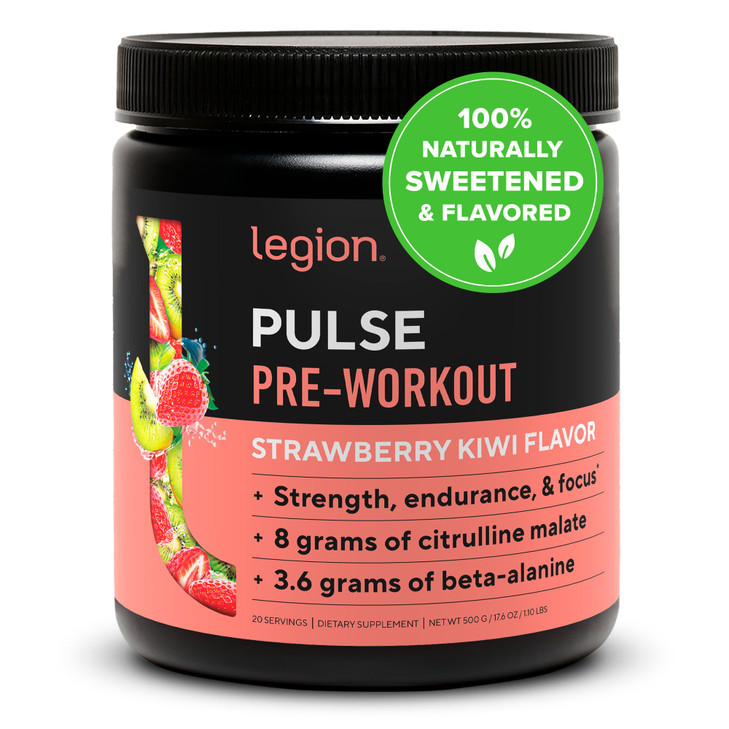 LEGION Pulse Pre Workout - All Natural Nitric Oxide Preworkout Drink to Boost Energy, Creatine Free, Naturally Sweetened, Beta Alanine, Citrulline, A