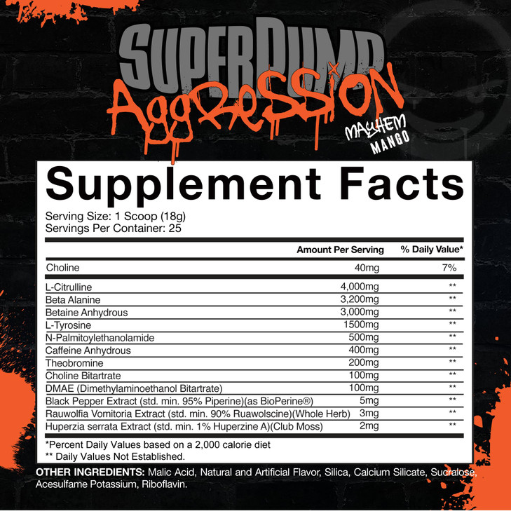 Gaspari Nutrition SuperPump Aggression Pre-Workout: Energy, Focus, Endurance and Recovery, with Creatine and Caffeine (25 Servings, Mayhem Mango)