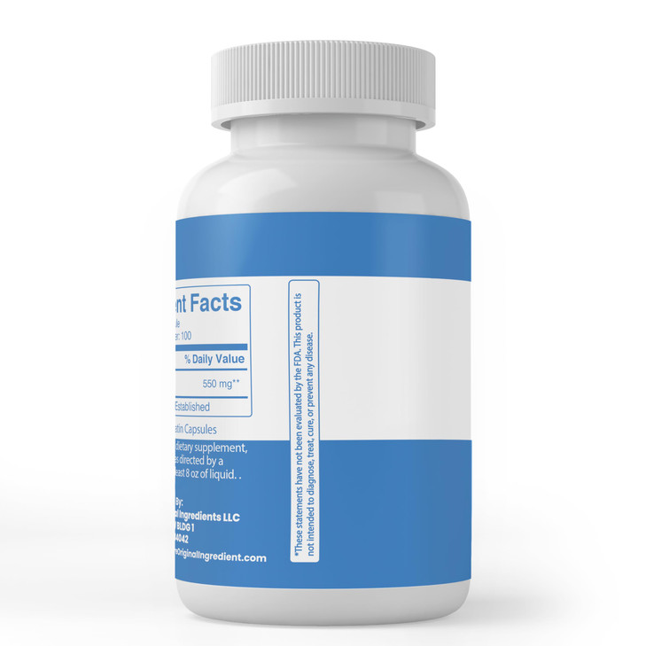 PURE ORIGINAL INGREDIENTS Creatine, (100 Capsules) Always Pure, No Additives Or Fillers, Lab Verified