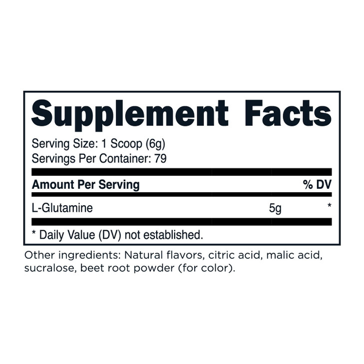 TransformHQ L-Glutamine Powder 500g (Strawberry Lemonade) - Gluten Free, Non-GMO