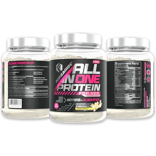 Forzagen All in One Protein for Her | Womens Protein Powder with Multi Collagen Peptides | Hydrolyzed Collagen Supplement, Gut Health, Great for Pre
