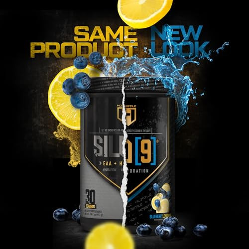 HOSSTILE SILO[9] EAA + Hydration Powder  Essential Amino Acids with Electrolytes, EAA BCAA Intra Workout Powder & Post Workout Recovery, Blueberry L