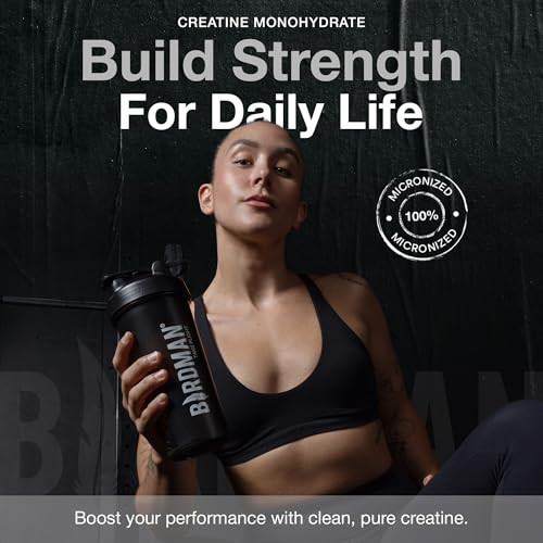 BIRDMAN Micronized Creatine Monohydrate Powder, Muscle Recovery, Caffeine Free, Creatine Pre Workout, Vegan, Post Workout, Gluten Free, Sugar Free |