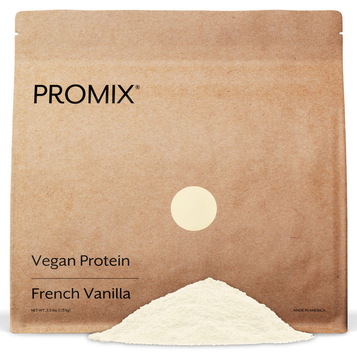 ProMix Nutrition Plant-Based Vegan Protein Powder, Vanilla - Pea Protein & Vitamin B-12 - ­Post Workout Fitness & Nutrition Shakes, Smoothies, Baking