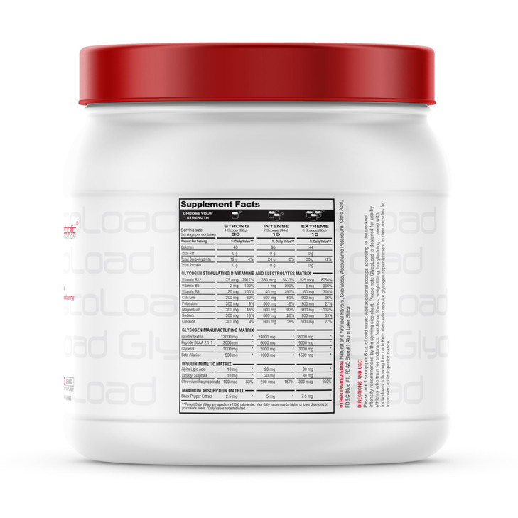 Metabolic Nutrition, Glycoload, 100% Micronized Cyclic Cluster Dextrin Carbohydrate Powder, Muscle Glycogen Loading Carbohydrate, Pre Intra Post Work