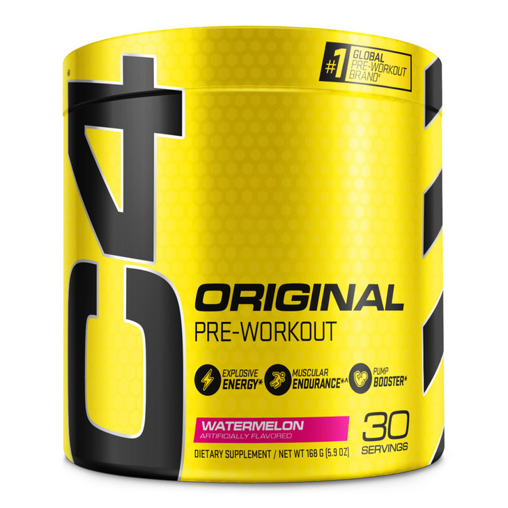 C4 Original Pre Workout Powder Watermelon Sugar Free Preworkout Energy Supplement for Men & Women 150mg Caffeine + Beta Alanine + Creatine 30 Serving