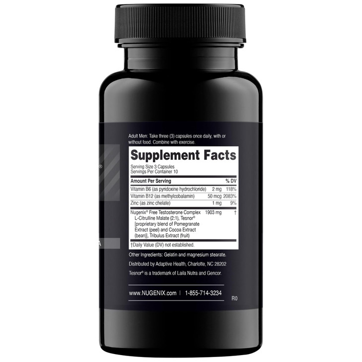 Nugenix T Booster - Free Testosterone Booster Supplement for Men, 30 Count