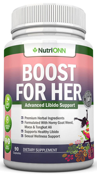 Boost For Her Libido Booster For Women  Activates & Enhances Libido - Mood & Desire Boost - Non-GMO - All Natural Herbal Aphrodisiac - With Horny Go