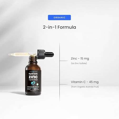 NutraChamps Liquid Zinc for Kids & Adults, Vegan, Pure Ionic Zinc Drops Enhanced with Vitamin C, Supplements for Immune Support, Sugar-Free Liquid 4