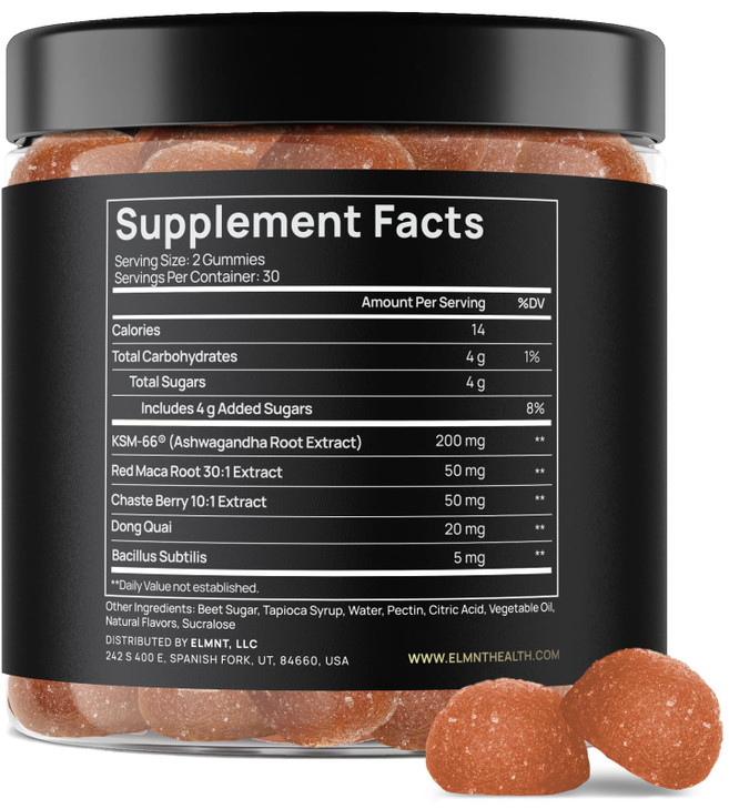 4,050mg Libido Booster for Women KSM-66 Ashwagandha Gummies w. 30x Strength Red Maca Root - Strongest Female Libido Mood Booster + Hormone Balance fo