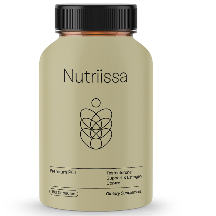 Nutriissa PCT - Premium Testosterone Support & Estrogen Control - EPEB Certified for Purity & Potency - 200:1 Tongkat Ali & Fadogia Agrestis - Vegan,