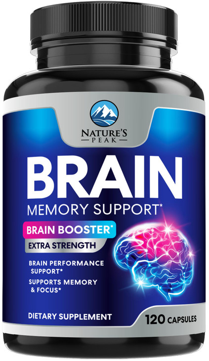 Brain Memory Supplement - 3X Strength Nootropics for Concentration, Clarity & Focus Support - Brain Health Cognitive Vitamins with Bacopa, Phosphatid