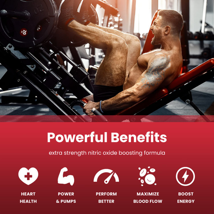 NutraChamps Nitric Oxide Supplement, L-Arginine, L Citrulline Malate, AAKG, Pine Bark, Grape Seed Extract, Extra Strength Nitric Oxide Booster, Nitri