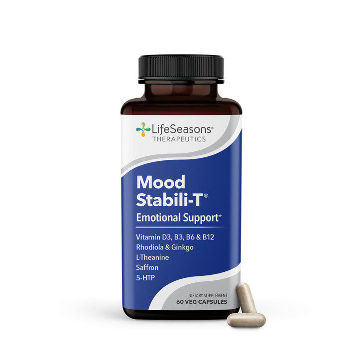 LifeSeasons - Mood Stabili-T - Positive Mood Booster - Enhanced Calmness and Happiness - Relaxed and Balanced Mind - Contains Rhodiola, Ginkgo Biloba