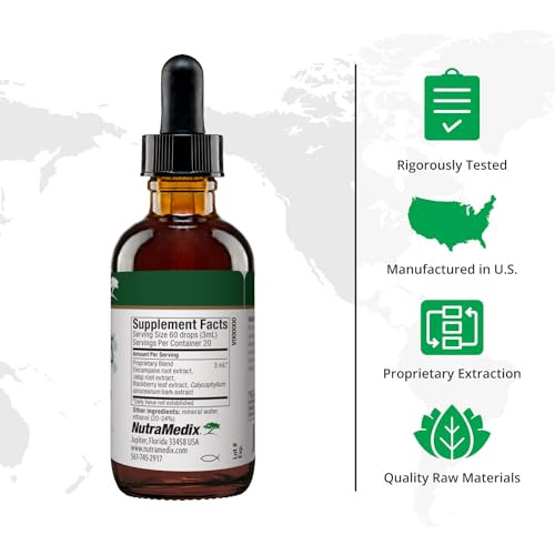 Nutramedix Nutra BBS - Liquid Herbal Supplement for Digestive & Immune Support - Elecampane Root & BlackBerry Leaves Extract for Gut Health - Immunit