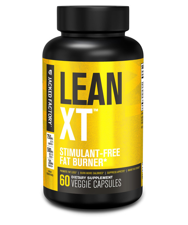 Jacked Factory Lean-XT Caffeine Free Fat Burner - Non Stim Weight Loss Supplement, Appetite Suppressant & Metabolism Booster | Acetyl L-Carnitine, Gr
