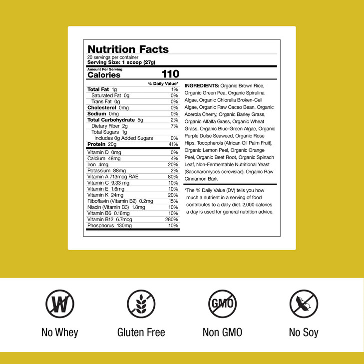 Dr. Schulze's SuperProtein Plus - Plant-Based Protein Powder - Active Lifestyle Supplement - Supports Muscle Health - Drink Mix - Gluten-Free & Vegan