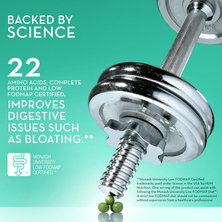 HUM Core Strength Vanilla Vegan Protein Powder, Gluten Free, Plant Based, 20g Protein per Serving, Amino Acids, Pea Hemp & Pumpkin Seed Proteins, Low