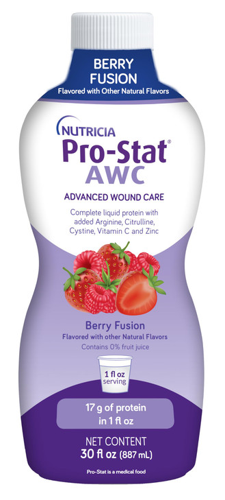 Pro-Stat Advanced Wound Care (AWC), Concentrated Liquid Protein Medical Food - Berry Fusion Flavor, 30 Fl Oz bottle