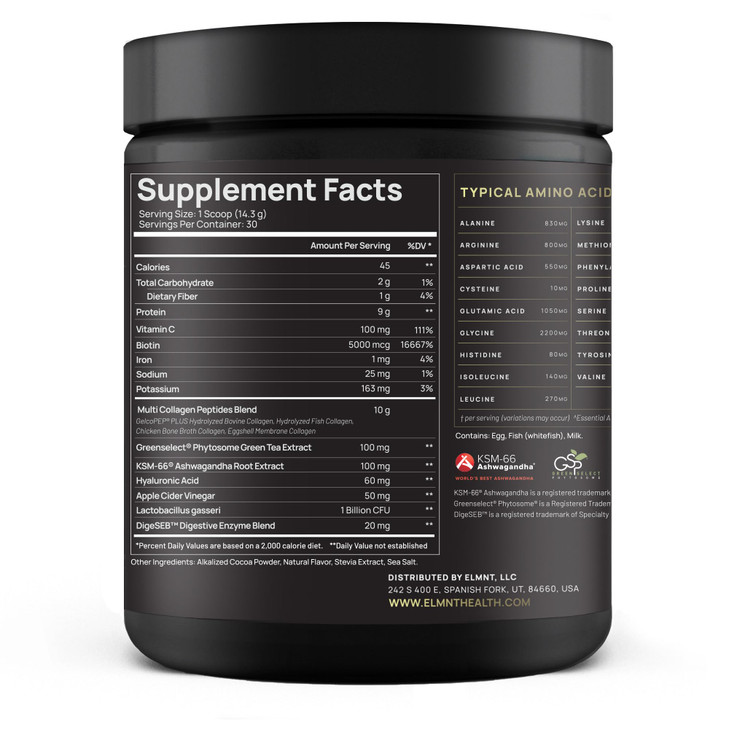 Premium Chocolate Collagen Powder for Women Weight Loss & Beauty w. Probiotics, Hyaluronic Acid, Biotin, KSM-66 & Ultra Pure Multi Collagen Peptides