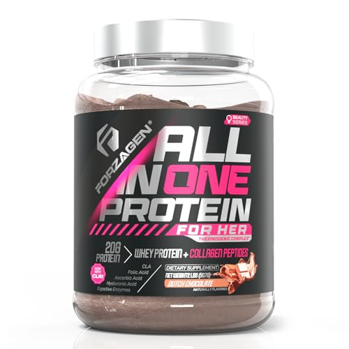 Forzagen All in One Protein for Her | Womens Protein Powder with Multi Collagen Peptides | Hydrolyzed Collagen Supplement, Gut Health, Great for Pre