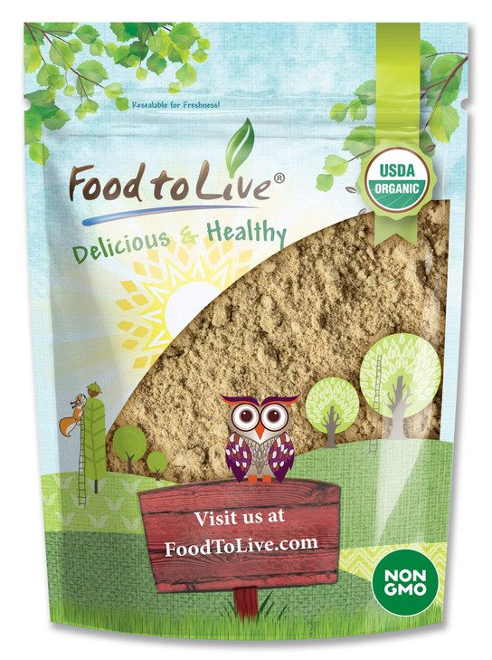 Food to Live Organic Toasted Pumpkin Seeds Protein Powder, 1.5 Pounds  60% Protein, Non-GMO, Pure, Plant Based,Vegan, Kosher, Bulk, Great for Baking