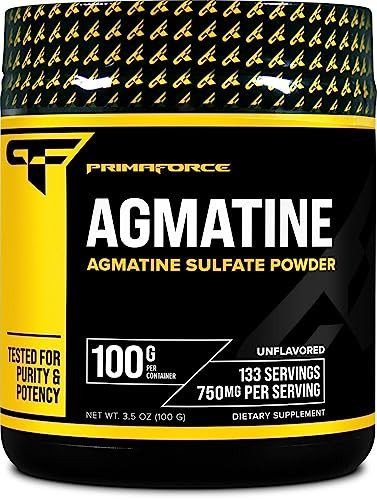 Primaforce Agmatine Sulfate Powder Supplement, 100 Grams  Promotes Nitric Oxide Production/Enhances Performance