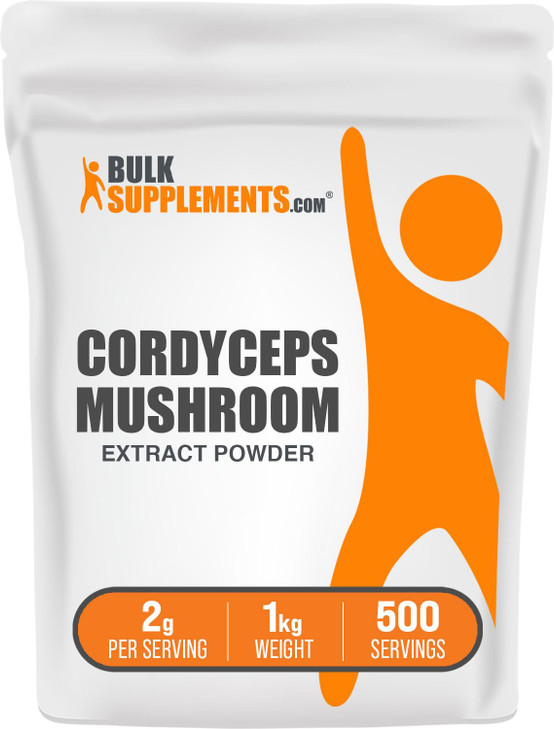 BulkSupplements.com Cordyceps Mushroom Extract Powder - Cordyceps Sinensis, Mushroom Supplement - Vegan & Gluten Free, 2g per Serving, 1kg (2.2 lbs)