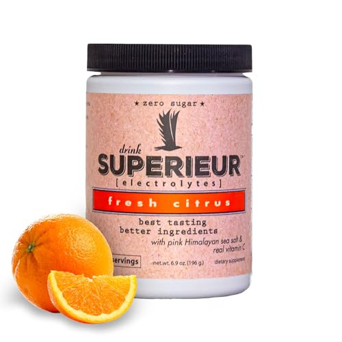 Superieur Electrolytes  Plant Based Electrolyte Supplement w/Sea Minerals for Hydration & Recovery  Keto Friendly, Non-GMO, Zero Sugar, Vegan Healt