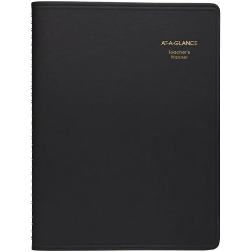 at-A-Glance Teacher Planner, 8-1/4" x 10-7/8", Undated Weekly & Daily Planner, Academic Lesson Plan Book for Family Homeschool Supplies, Agenda with