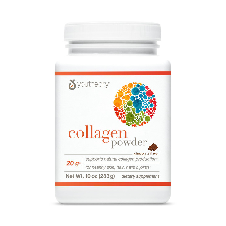 Youtheory Collagen Powder - Hydrolyzed Collagen Peptides with Vitamin C - Supports Healthy Bones, Joints & Immune System* - Chocolate - 10 oz (10-Day