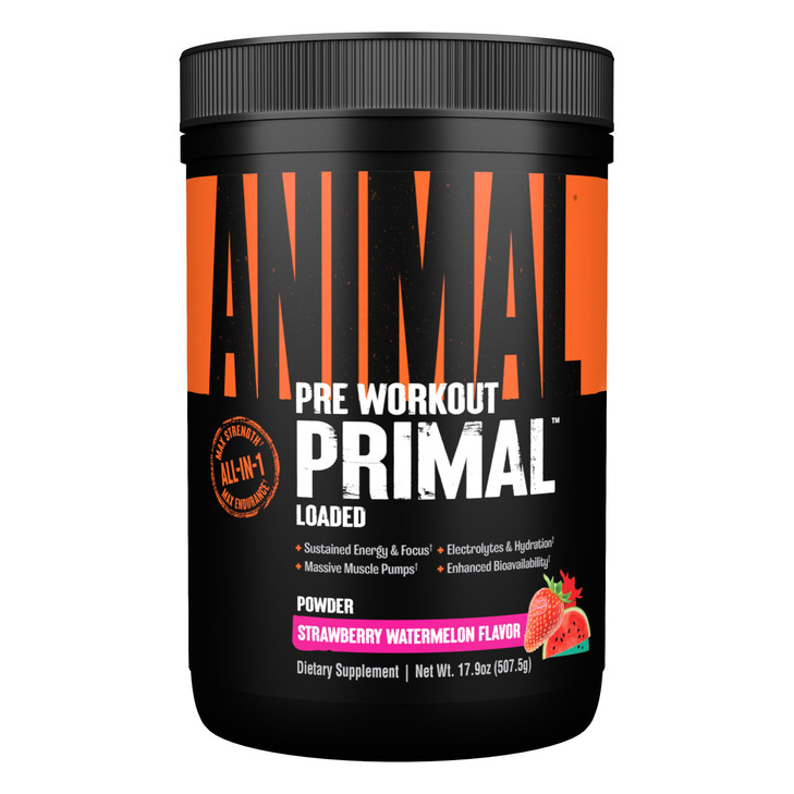 Animal Primal Muscle Hydration + Preworkout Powder  Contains Beta Alanine, 3DPump, Caffeine & Electrolytes  Improves Energy, Focus, Endurance & Abs