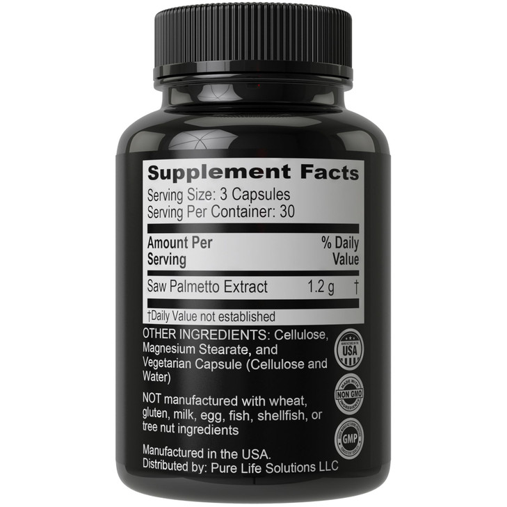 Hair Thickness Maximizer Saw Palmetto Capsules for Men and Women. Saw Palmetto Supplement to Support Hair Strength & Thickness. Non-GMO and Gluten Fr