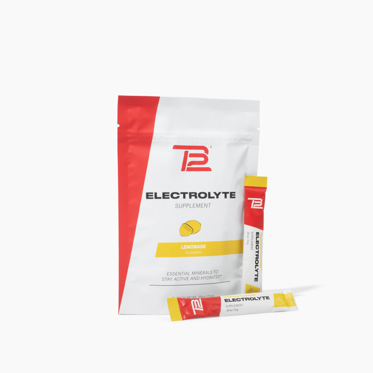 TB12 Electrolytes Powder Packets Lemonade  Mineral-Rich Electrolyte Powder for Fast Hydration by Tom Brady - Natural, Low Sugar, Vegan, Gluten-Free,
